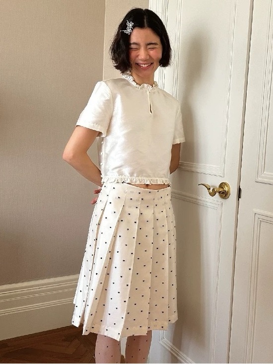 Tops - 🇯🇵New 100% Silk ruffle top